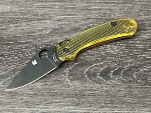 Custom Built Spyderco Para 3 Compression Lock Knife Black Blade, Ultem Scales, Polished washers with Lynch Clip - Gear Supply Company