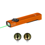 Olight Arkfeld Flat Flashlight with Green Laser & Cool White Light – Orange - Gear Supply Company
