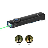 Olight Arkfeld Flat Flashlight with Green Laser & Cool White Light – Black - Gear Supply Company