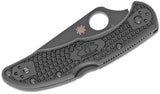 Spyderco Delica 4 Knife Tactical Black FRN Folder (2.88" Black Serr) C11PSBBK - Gear Supply Company