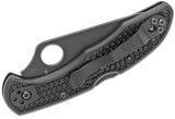 Spyderco Delica 4 Knife Tactical Black FRN Folder (2.88" Black Serr) C11PSBBK - Gear Supply Company