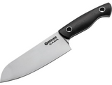 Boker Saga Santoku Knife 6.375" Satin Blade, Black G10 Handles - 131266 - Gear Supply Company