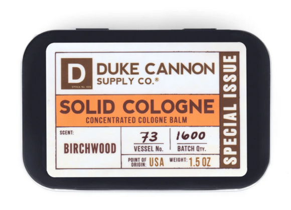 Duke Cannon Solid Cologne - Birchwood - Gear Supply Company