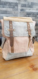 Washed Canvas Backpack with Leather - Gear Supply Company