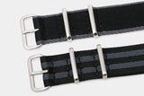 22mm "SB" Black/Gray edges Seat Belt Strap - Gear Supply Company