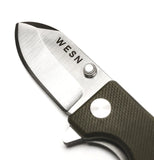 WESN Microblade Frame Lock Knife -  OD Green G10 x Titanium (1.5" Satin) - WESN01-3 - Gear Supply Company